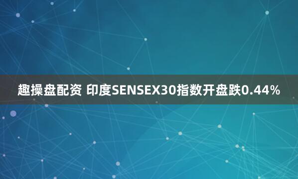 趣操盘配资 印度SENSEX30指数开盘跌0.44%