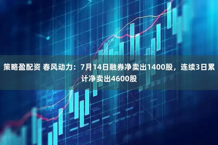 策略盈配资 春风动力：7月14日融券净卖出1400股，连续3日累计净卖出4600股