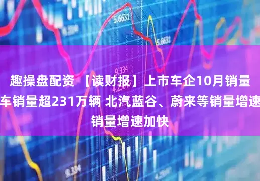 趣操盘配资 【读财报】上市车企10月销量：整车销量超231万辆 北汽蓝谷、蔚来等销量增速加快